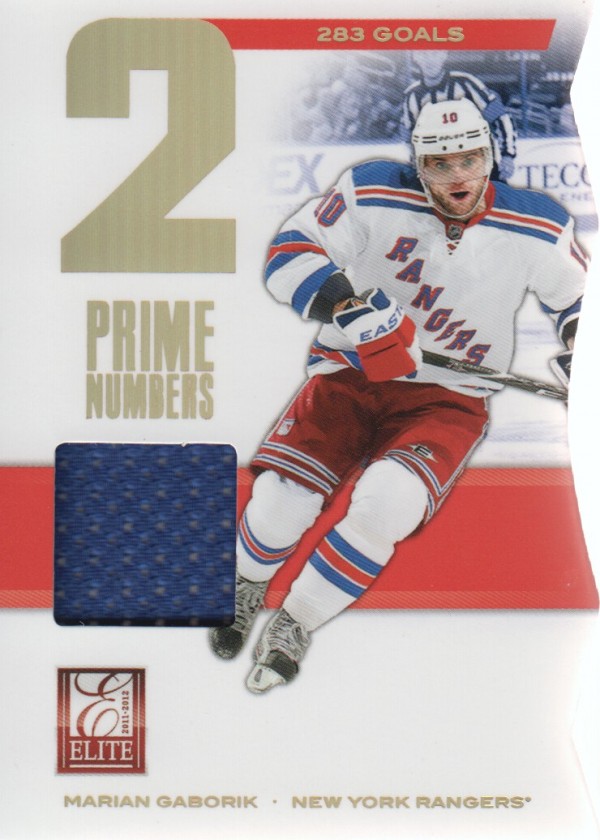2011-12 Elite Prime Number Jerseys #25 Marian Gaborik/200*