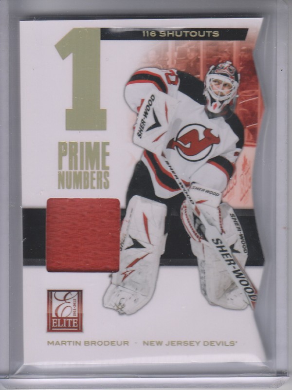 2011-12 Elite Prime Number Jerseys #33 Martin Brodeur/100*