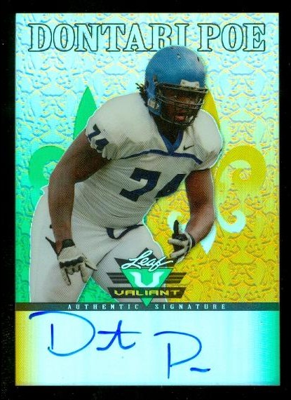 2012 Leaf Valiant Draft #DP3 Dontari Poe