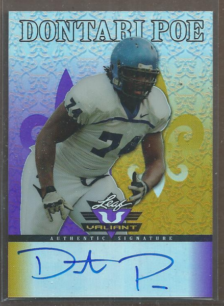 2012 Leaf Valiant Draft Purple #DP3 Dontari Poe