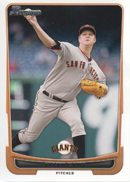 2012 Bowman #90 Matt Cain