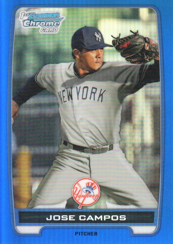 2012 Bowman Chrome Prospects Blue Refractors #BCP15 Jose Campos