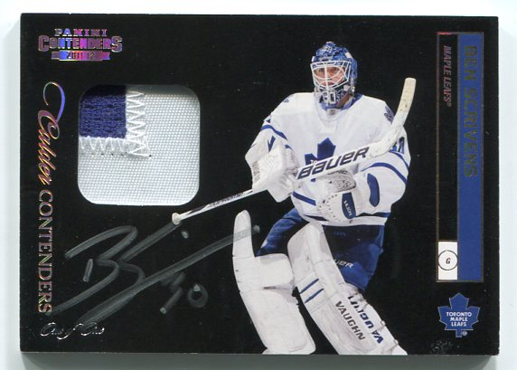 2011-12 Panini Contenders Patch Autographs Gold #253 Ben Scrivens