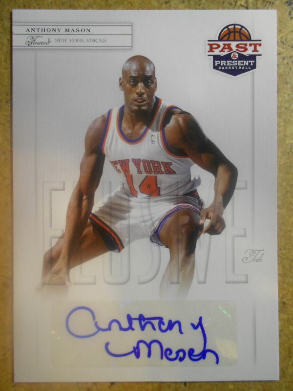 2011-12 Panini Past and Present Elusive Ink Autographs #AM Anthony Mason