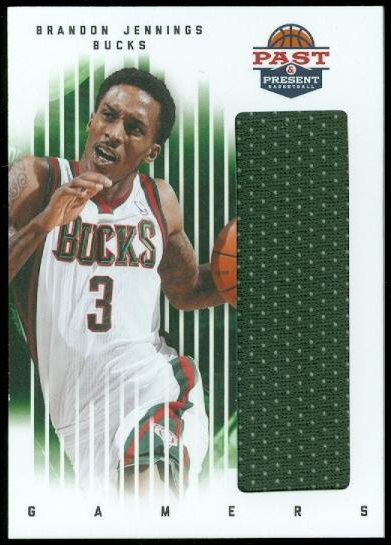 2011-12 Panini Past and Present Gamers Jerseys #15 Brandon Jennings