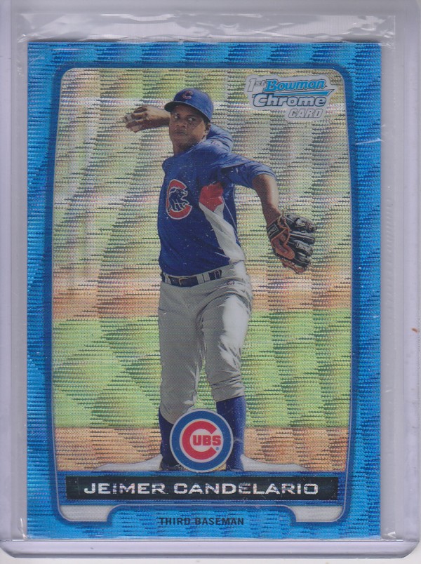 2012 Bowman Chrome Prospects Blue Wave Refractors #BCP20 Jeimer Candelario