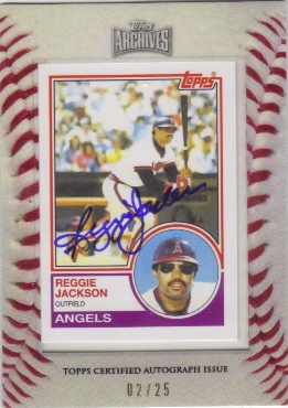 2012 Topps Archives Framed Mini Autographs #500 Reggie Jackson
