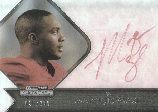2012 Press Pass Showcase Red Ink #SCMM Marquis Maze/50*