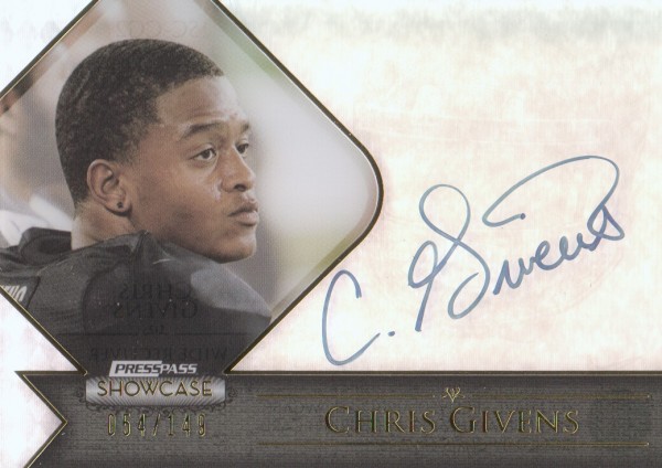 2012 Press Pass Showcase Gold #SCCG1 Chris Givens