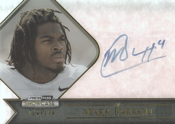 2012 Press Pass Showcase Gold #SCMB Mark Barron