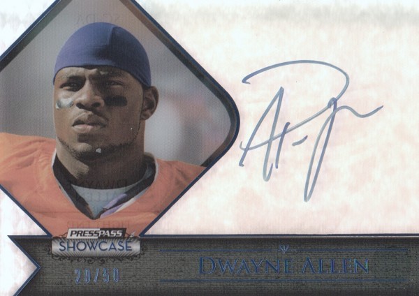 2012 Press Pass Showcase Blue #SCDA Dwayne Allen/45*