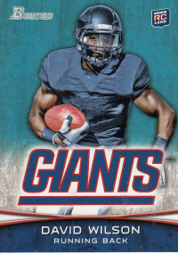 2012 Bowman #153A David Wilson RC/blue helmet