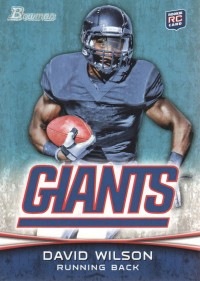 2012 Bowman #153A David Wilson RC/blue helmet