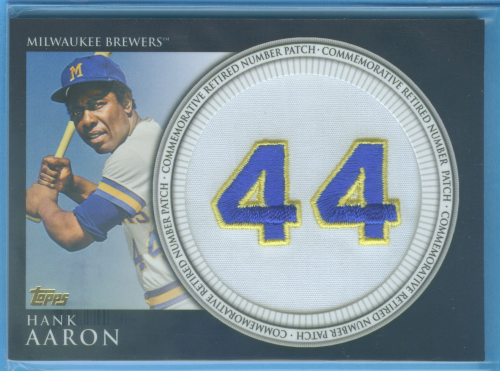 2012 Topps Retired Number Patches #HA Hank Aaron S2