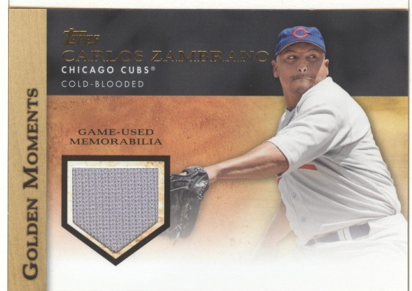 2012 Topps Golden Moments Relics #CZ Carlos Zambrano S2
