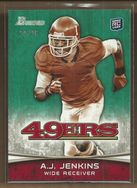 2012 Bowman Green #151 A.J. Jenkins