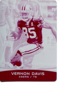 2012 Bowman Printing Plates Magenta #74 Vernon Davis front image