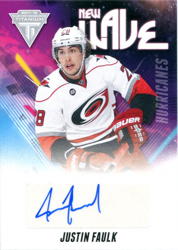 2011-12 Panini Titanium New Wave Autographs #20 Justin Faulk