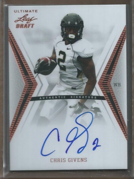 2012 Leaf Ultimate Draft #CG1 Chris Givens