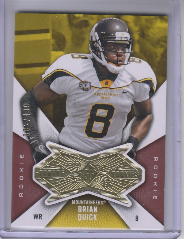 2012 SPx Finite Rookies #FBQ Brian Quick/499