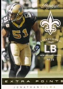 2012 Prestige Extra Points Gold #120 Jonathan Vilma