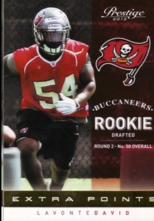 2012 Prestige Extra Points Gold #221 Lavonte David