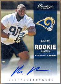 2012 Prestige Rookie Autographs #213A Michael Brockers/899