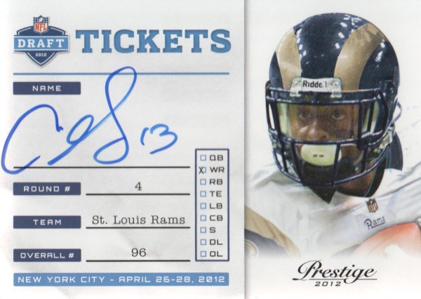 2012 Prestige NFL Draft Tickets Autographs #20 Chris Givens