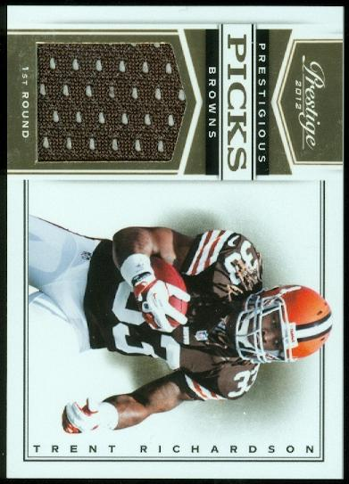2012 Prestige Prestigious Picks Materials #3 Trent Richardson