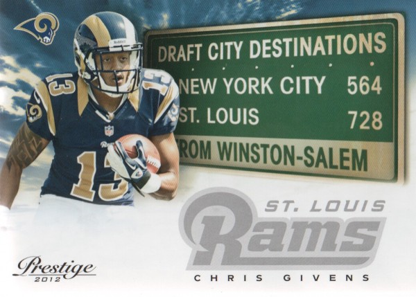 2012 Prestige Draft City Destination #19 Chris Givens