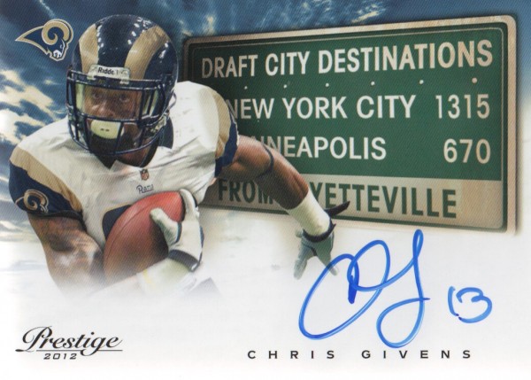 2012 Prestige Draft City Destination Autographs #19 Chris Givens
