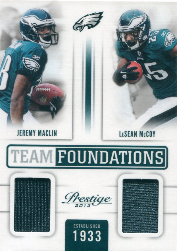 2012 Prestige Team Foundations Combo Materials #1 Jeremy Maclin/LeSean McCoy