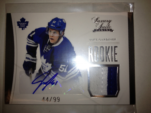 2011-12 Luxury Suite #55 Jake Gardiner JSY AU RC