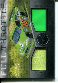 2012 Press Pass Redline Full Throttle Dual Relic Silver #FTDP Danica Patrick Cup/25 front image