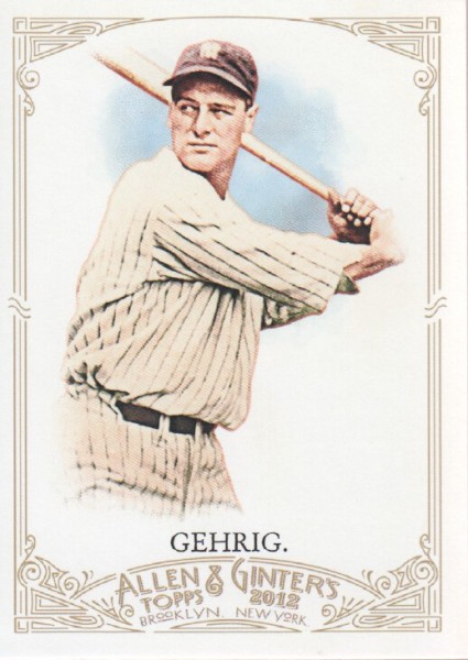 2012 Topps Allen and Ginter #196 Lou Gehrig