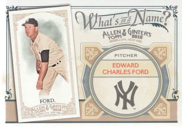 2012 Topps Allen and Ginter What's in a Name #WIN98 Edward Charles Ford