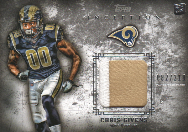 2012 Topps Inception Rookie Relics Patch #RPCGI Chris Givens