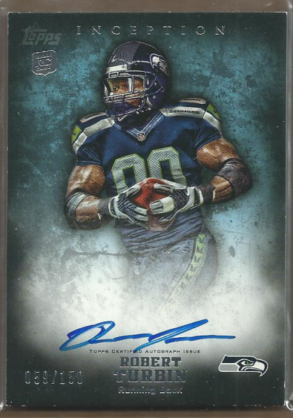2012 Topps Inception Blue #127 Robert Turbin AU