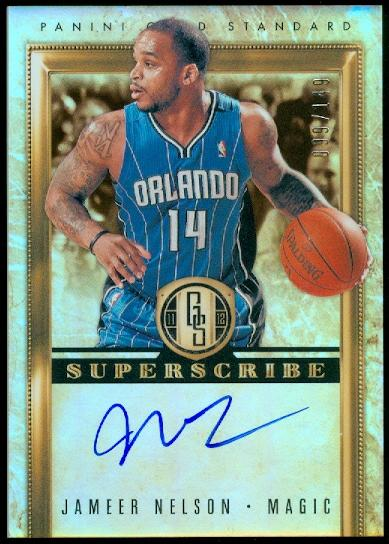 2011-12 Panini Gold Standard Superscribe Autographs #16 Jameer Nelson/149
