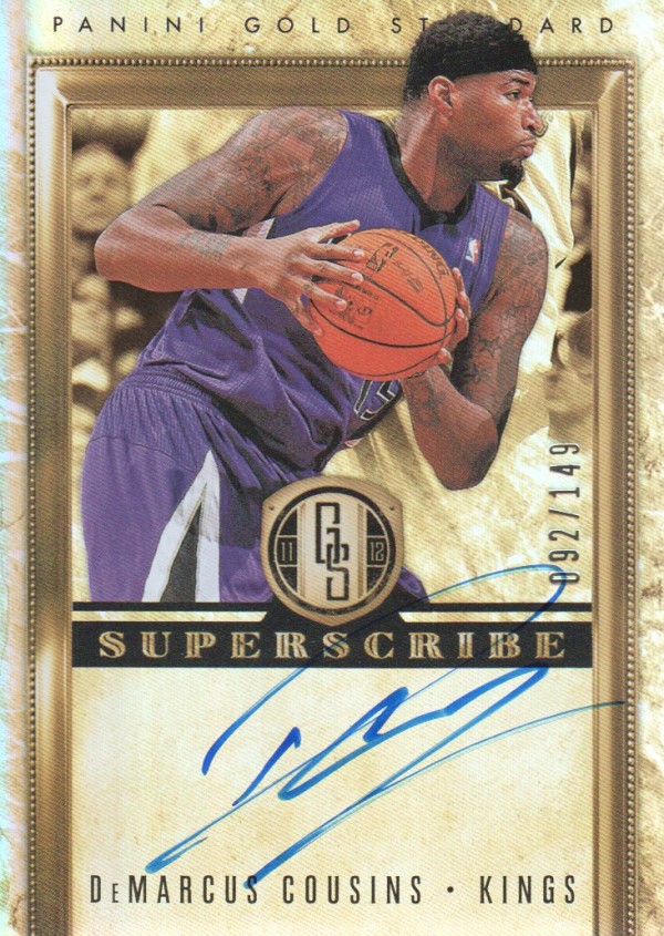 2011-12 Panini Gold Standard Superscribe Autographs #44 DeMarcus Cousins/149