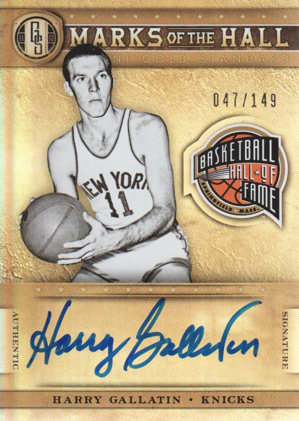 2011-12 Panini Gold Standard Marks of the Hall Autographs #21 Harry Gallatin/149