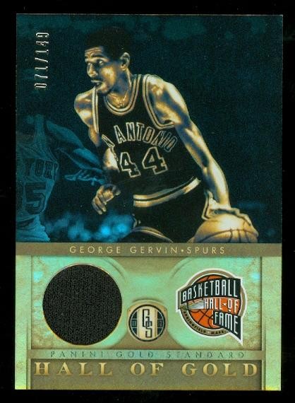 2011-12 Panini Gold Standard Hall of Gold Materials #5 George Gervin/149