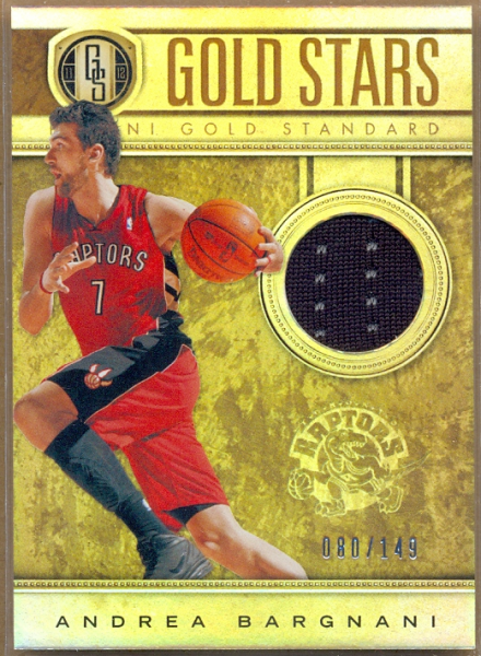 2011-12 Panini Gold Standard Gold Stars Materials #14 Andrea Bargnani/149