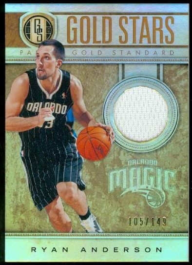 2011-12 Panini Gold Standard Gold Stars Materials #31 Ryan Anderson/149