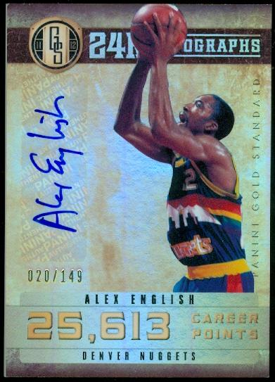 2011-12 Panini Gold Standard 24K Autographs #12 Alex English/149