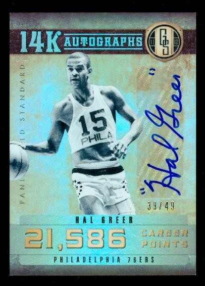 2011-12 Panini Gold Standard 14K Autographs #10 Hal Greer/49