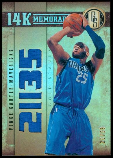 2011-12 Panini Gold Standard 14K Memorabilia #31 Vince Carter/99