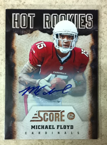 2012 Score Hot Rookies Signatures #6 Michael Floyd