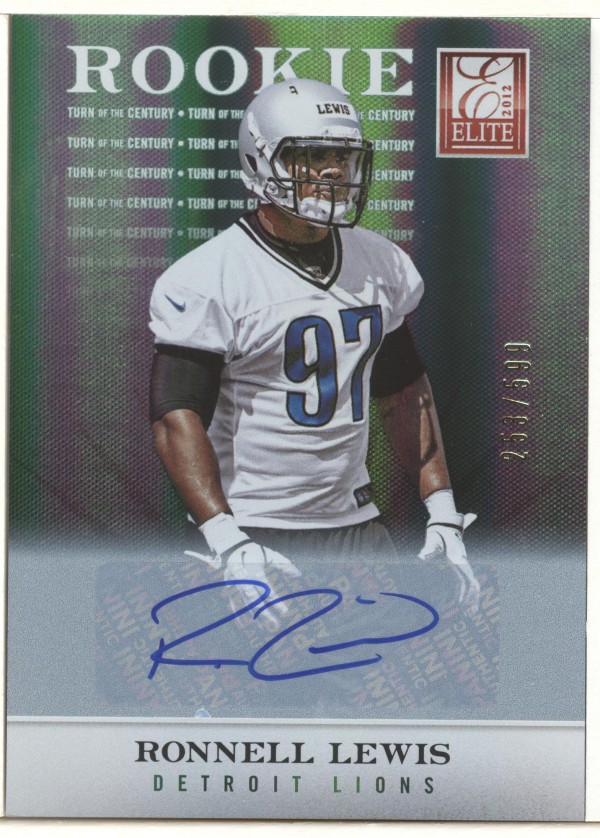 2012 Elite Turn of the Century Autographs #144 Ronnell Lewis/599