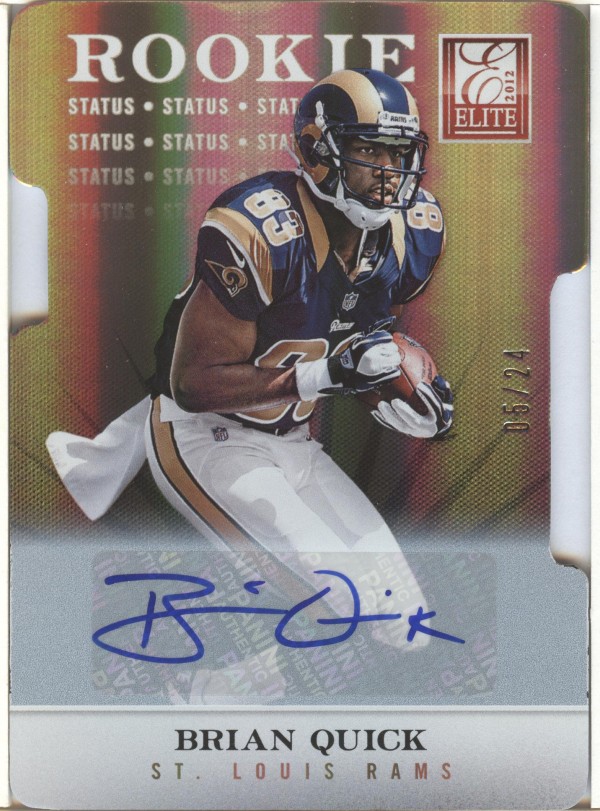 2012 Elite Status Autographs #161 Brian Quick/24